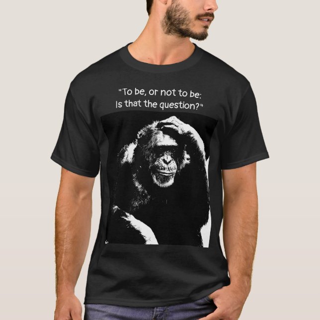 Thinking Monkey Pop Art To be or not to be Men's T-Shirt (Front)