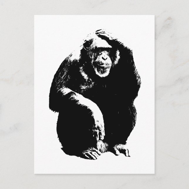 Thinking Monkey Postcard (Front)