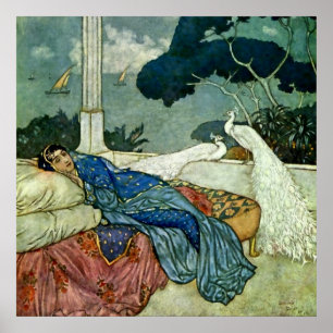 “Thinking of Lady Yang” by Edmund Dulac Poster