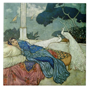 “Thinking of Lady Yang” by Edmund Dulac Tile