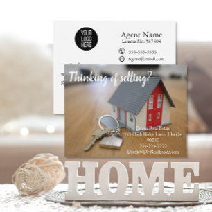 Thinking of Moving Real Estate agent keys Postcard