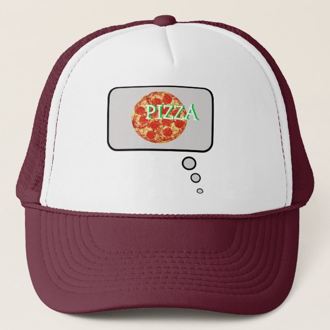 Thinking of Pizza Think Bubble Hat (Front)