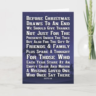 Thinking Of You And Yours At Christmas Card