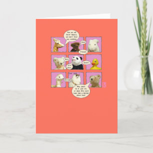 Thinking of You Animals in Windows Card