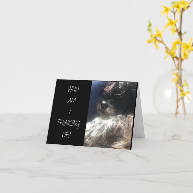 THINKING OF "YOU" AT "CHRISTMAS" CARD (Yellow Flower)