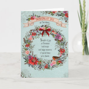 thinking of you at christmas card