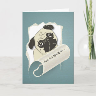 Thinking of You at College, Pug Dog Card