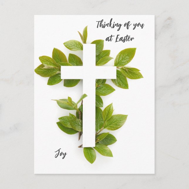 Thinking of you at Easter editable text Postcard (Front)