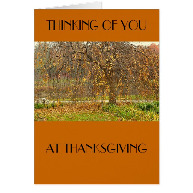 Thinking of You at Thanksgiving"  Card (Front)