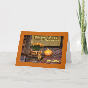 Thinking of You at Thanksgiving Grandma Card