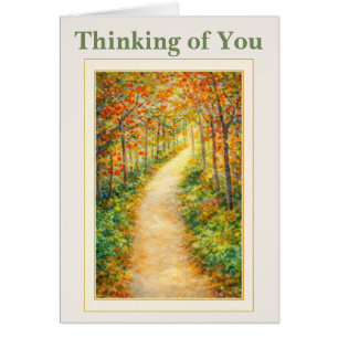 Thinking of You Autumn Forest Path