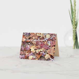 Thinking of You / Autumn Leaves Greeting Card