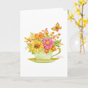 Thinking of You Autumn Teacup Beautiful Day Card