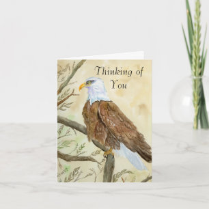 Thinking of You Bald Eagle Watercolor Card