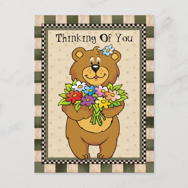 Thinking Of You Bear postcard (Front)