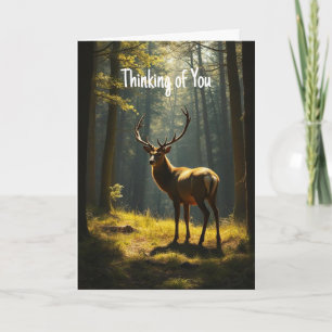 Thinking of You Beautiful Stag Deer Animal  Card