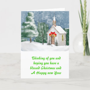 Thinking of you /Blessed Christmas Holiday Card