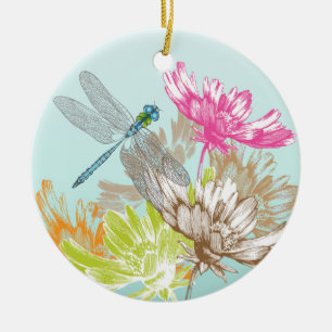 Thinking of You Blue Dragonfly Ornament