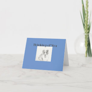 Thinking of You Border Collie Card