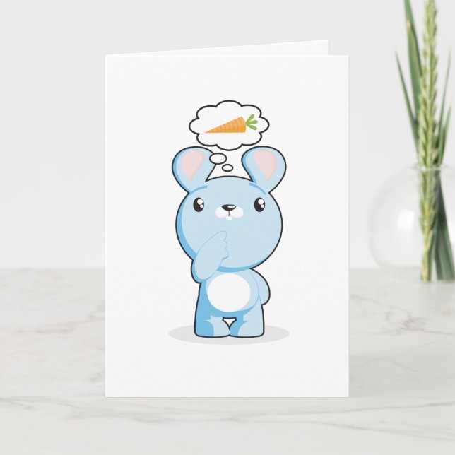 Thinking of You Bunny Greeting Card (Front)