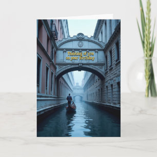 Thinking Of You Canal Birthday Card