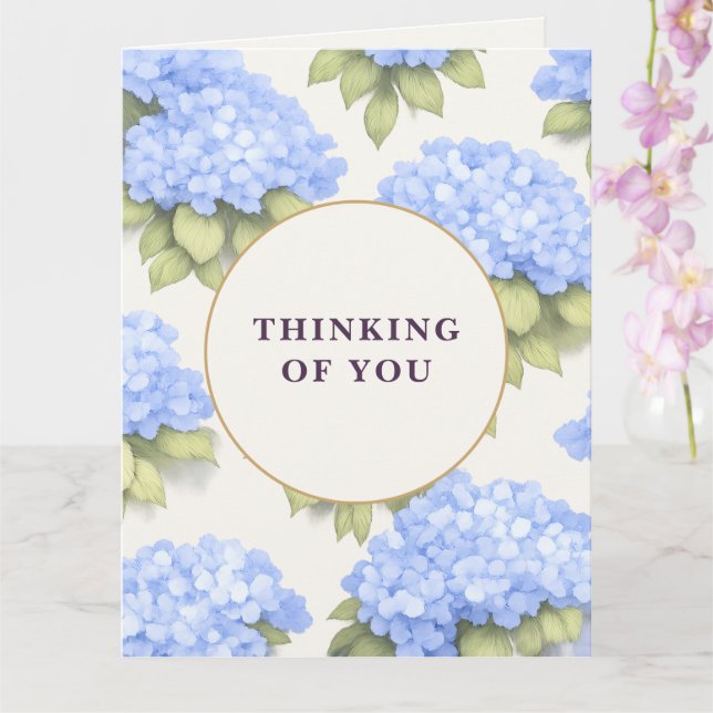 Thinking of You Card | Blue Hydrangea Floral (Orchid)
