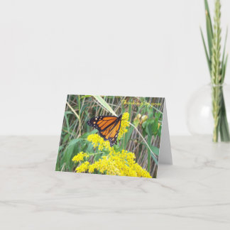 Thinking of You card - flowers with butterfly