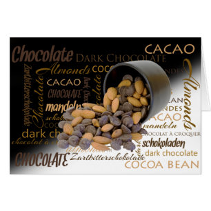 Thinking of You Chocolate Bits Almonds Word Cloud
