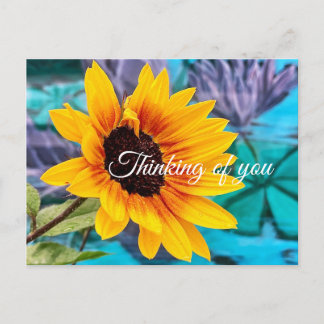 Thinking of You Colourful Hello Postcard