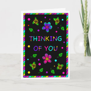 Thinking of You Colouring Page Inside Card