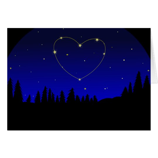 Thinking of You Constellation Heart Sky Card