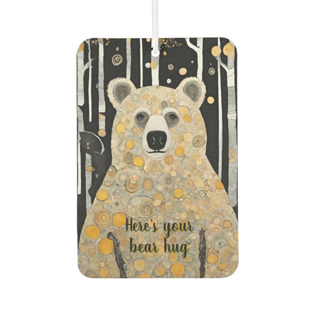 Thinking of You Cute Bear Hug Air Freshener (Front)