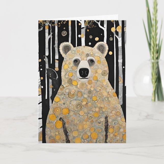 Thinking of You Cute Bear Hug Card (Front)