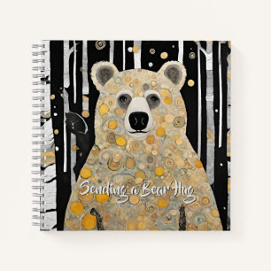 Thinking of You Cute Bear Hug Notebook