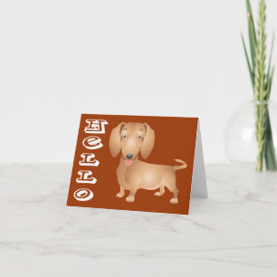 Thinking of You Dachshund Puppy Dog Note Card
