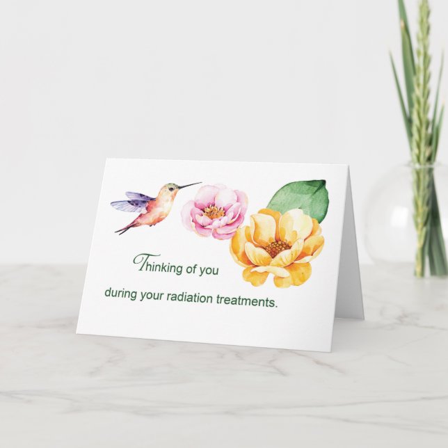 Thinking of You During Radiation Treatments Flower Card (Front)