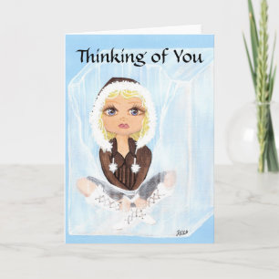 Thinking of You Eskimo in Ice Quantum Cutie Card