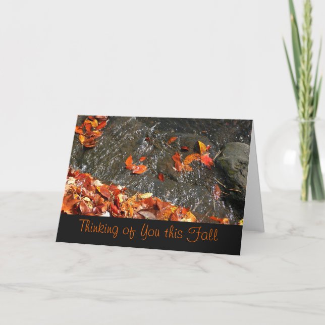 Thinking of You Fall Waterfall Card (Front)