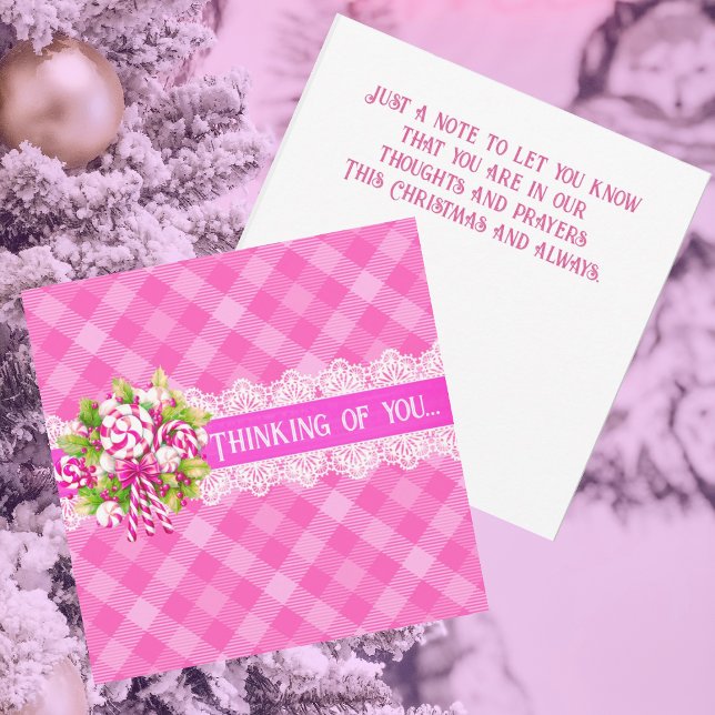 Thinking of you Flat Holiday Card (Personalize this message, or leave blank for your hand written message.)