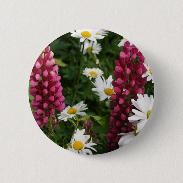 Thinking Of You Floral Blossoms 2 Inch Round Button (Front)