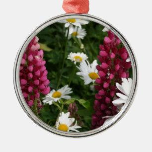 Thinking Of You Floral Blossoms Metal Ornament