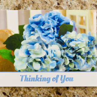 Thinking of You Floral Hydrangea Postcard