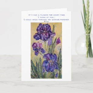 Thinking of You Floral Watercolor Art Card