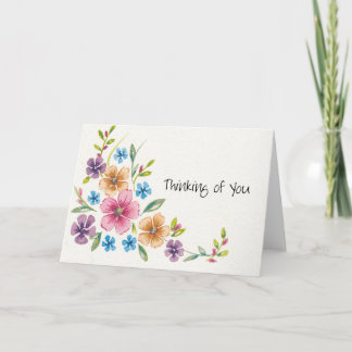 Thinking of You flowers blank daisy happy cheery Card