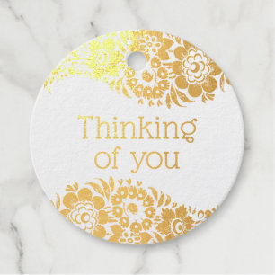 Thinking of you Foil Favour Tags