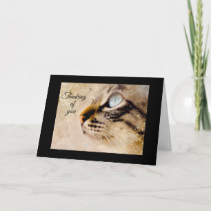 Thinking of You From the Cat Folded Greeting Card