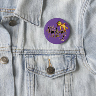 Thinking of You Funny Halloween Voodoo Doll 2 Inch Round Button