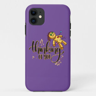 Thinking of You Funny Halloween Voodoo Doll iPhone 11 Case