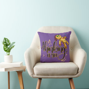 Thinking of You Funny Halloween Voodoo Doll Throw Pillow