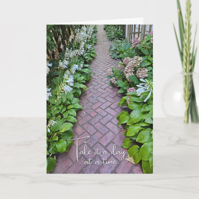 Thinking Of You Garden Path and Hosta Card (Front)